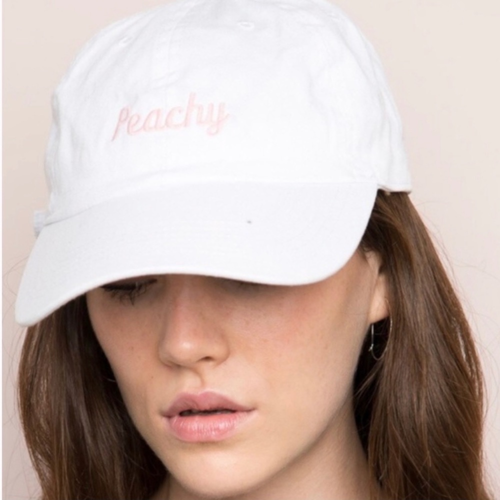Brandy Melville peachy baseball cap hat